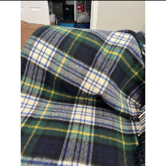 Tartan Blankets Brushed Wool Tartan Plaid 100% Wool Made In Scotland 56x68 - Picture 4 of 5